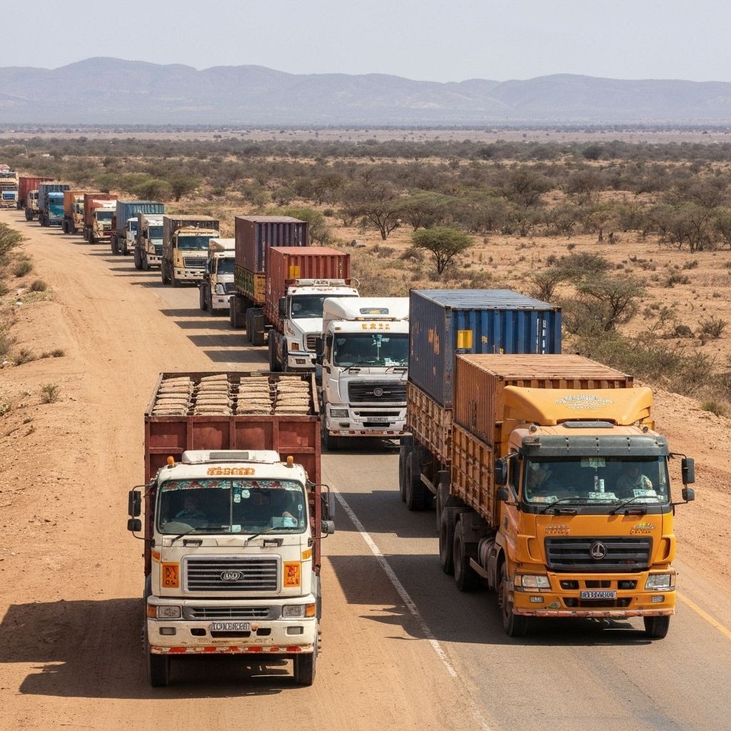 Cross-border truck convoy